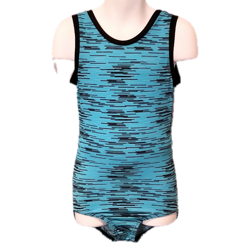 GymGear Lines Print Gymnastics Leotard - Child Small